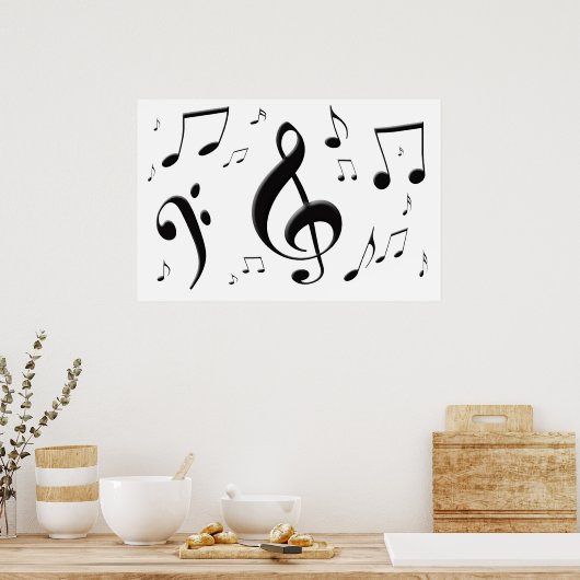 Poster für Musiknoten (Küche)