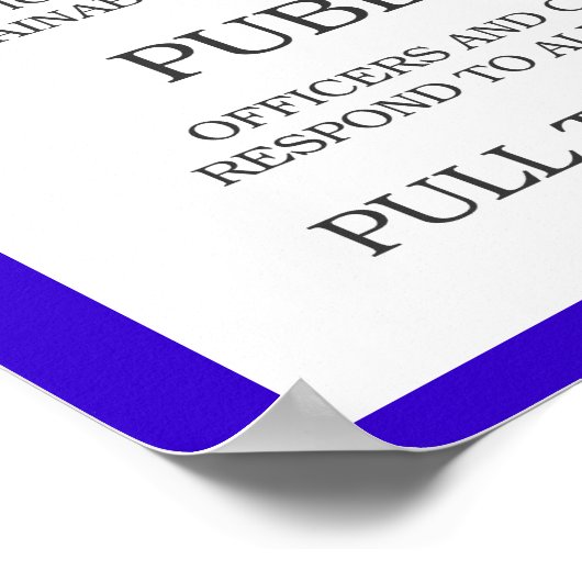 Poster für öffentliche Anrufe (Ecke)