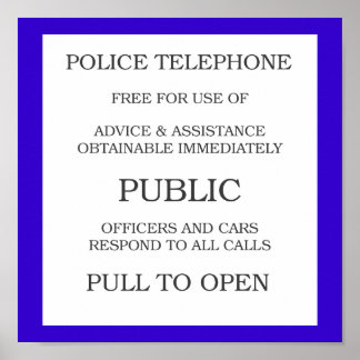 Poster für öffentliche Anrufe
