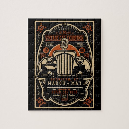 Poster für Oldtimer-Ausstellung Puzzle (Vertikal)