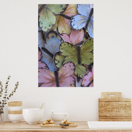 Poster für Papierschmetterlinge (Küche)