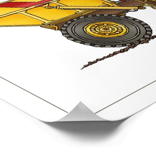 Poster für personalisierte Bauausrüstung (Ecke)