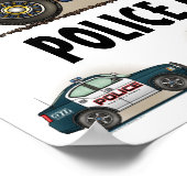 Poster für Polizeifahrzeuge (Ecke)