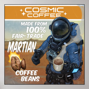 Poster für Raumfahrtingenieure - Cosmic Coffee 2
