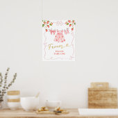 Poster für rosa Coquette-Babysachen und Beeren-Ges (Küche)