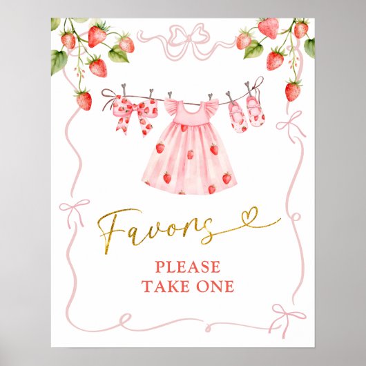 Poster für rosa Coquette-Babysachen und Beeren-Ges (Vorne)