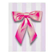 Poster für rosa Schleifen-Kinderzimmer und Babyzim