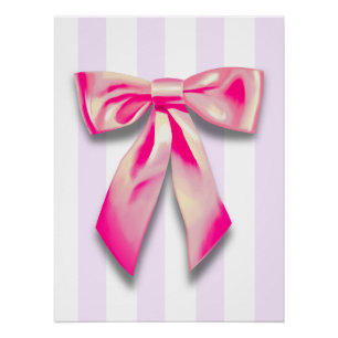 Poster für rosa Schleifen-Kinderzimmer und Babyzim