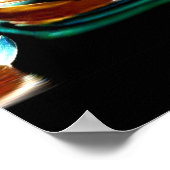 Poster für Rost und Schwarzes Fraktal Design (Ecke)