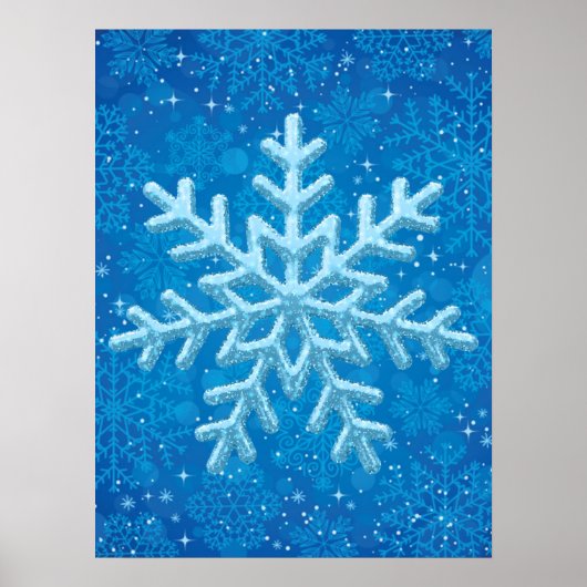 Poster für Schneeflocken (Vorne)