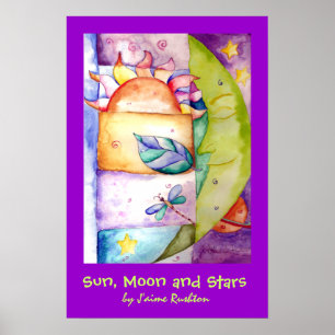 Poster für Sonne, Mond und Sterne