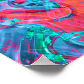 Poster für stilisierte elektronische Schaltkreise (Ecke)