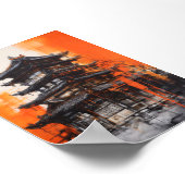 Poster für traditionelle asiatische Architektur (Ecke)