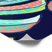 Poster für tropische Blätter (Ecke)