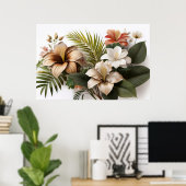 Poster für tropische Blume (Heimbüro)