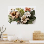 Poster für tropische Blume (Küche)