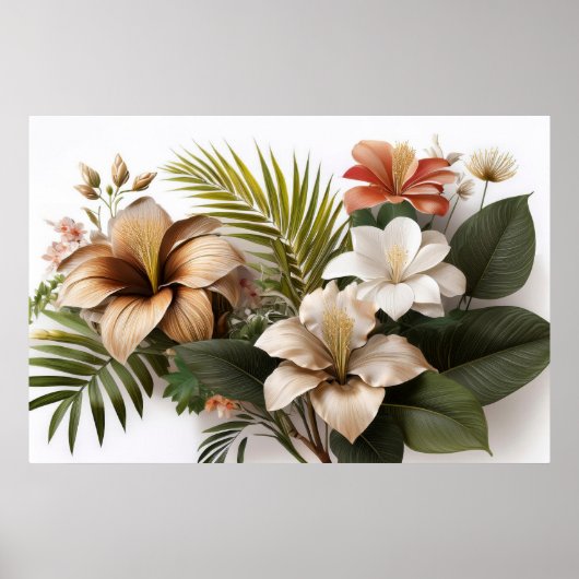 Poster für tropische Blume (Vorne)