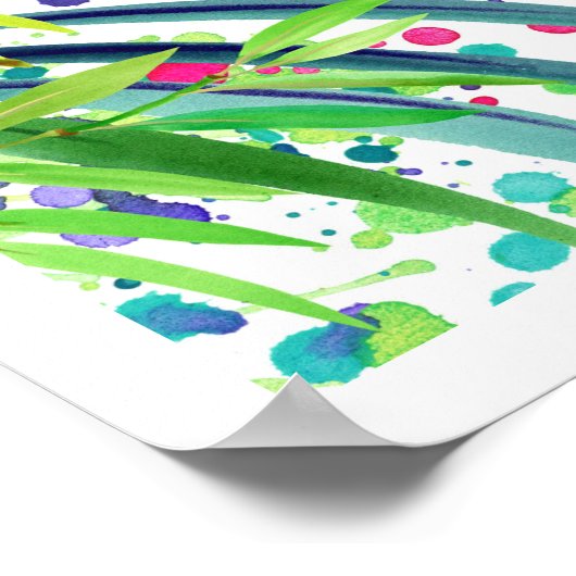 Poster für tropische Vögel (Ecke)