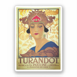 Poster für Turandot - Giacomo Puccini Aufkleber
