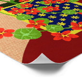Poster für vier Uhr und Nasturtium (Ecke)