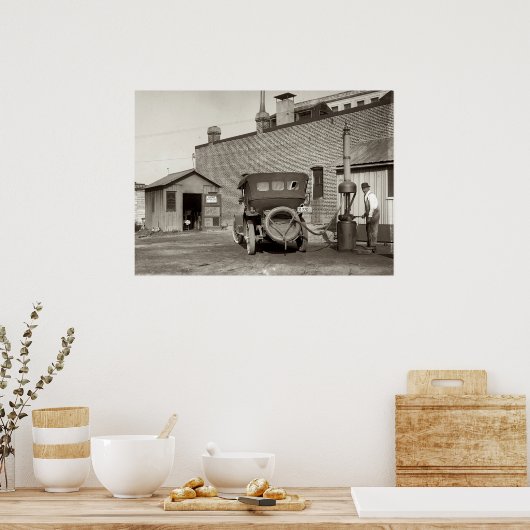 Poster für Vintage Dienststationen (Küche)