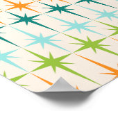 Poster für Vintage geometrische Sternexplosionen (Ecke)