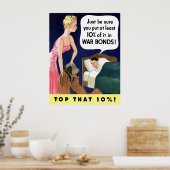 Poster für Vintage Kriegsanleihen des Zweiten Welt (Küche)