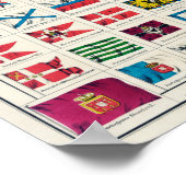 Poster für Vintage nationale Flaggen (Ecke)