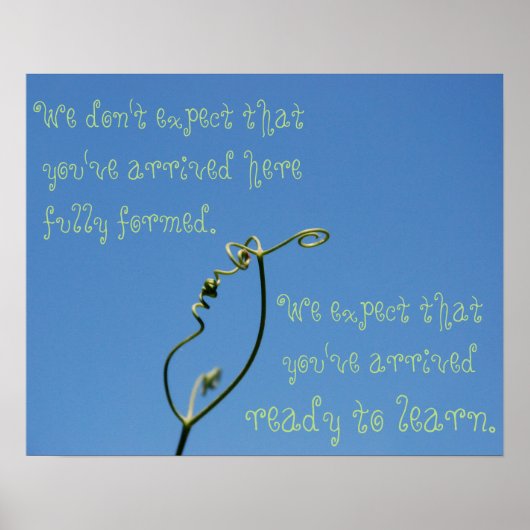 Poster für Wachstum und Bereitschaft im Klassenzim (Vorne)