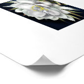 Poster für weiße Blume (Ecke)