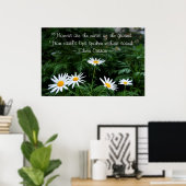 Poster für weiße Wildblumen (Heimbüro)