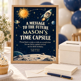 Poster für Zeitkapsel zum Geburtstag von Kleiner K