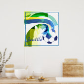Poster-Fußball 24" x 24" Poster (Küche)