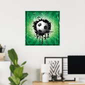 Poster-Fußball 24" x 24" Poster (Heimbüro)