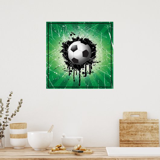 Poster-Fußball 24" x 24" Poster (Küche)