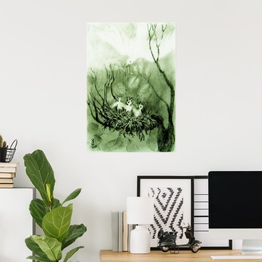 Poster "Füttre Time" (Heimbüro)