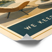 Poster Future Living im Mid-Century-Modern-Stil (Ecke)