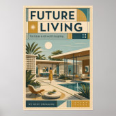 Poster Future Living im Mid-Century-Modern-Stil (Vorne)
