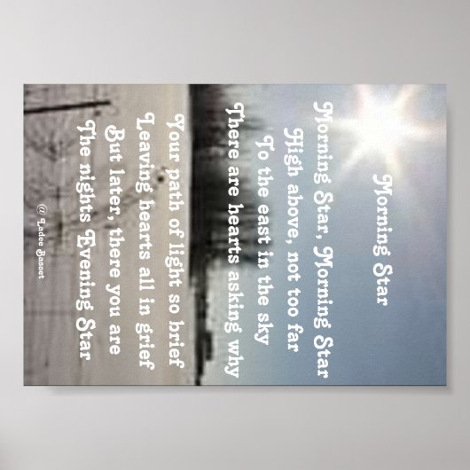 Poster Gedicht Morning Star von Ladee Basset (Vorne)