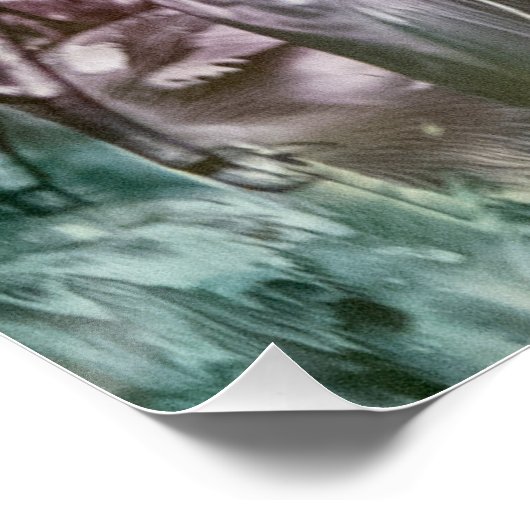 Poster Geisha in Dreamscape (Ecke)