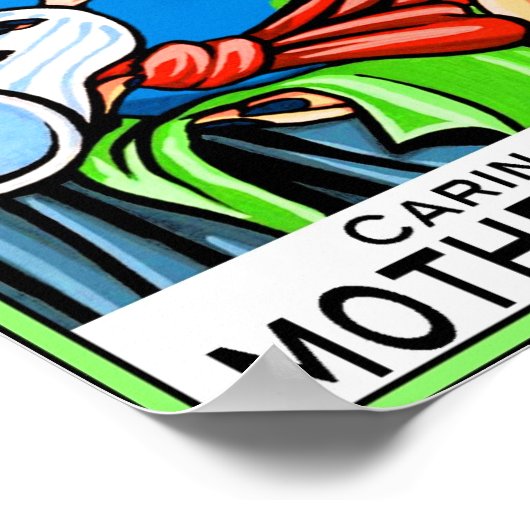 Poster: "Gekümmert für Mutter Erde" Poster (Ecke)