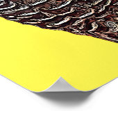 Poster (Gelb) von Afrikanischer Grau-Papagei-Pop (Ecke)