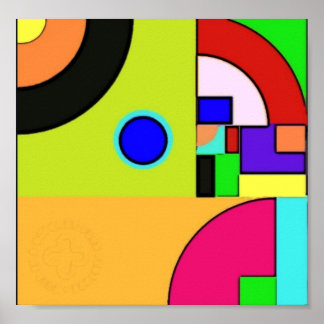 Poster. Geometric design. Golden ratio Poster