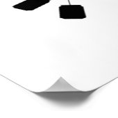 Poster gerade verheiratet mit Braut und Bräutigam (Ecke)