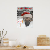 Poster German Shepherd Santa Stopp Hier Unterschre (Küche)