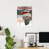 Poster German Shepherd Santa Stopp Hier Unterschre (Heimbüro)