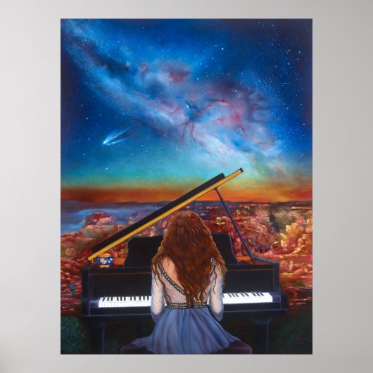 Poster_Girl auf Piano Poster (Vorne)