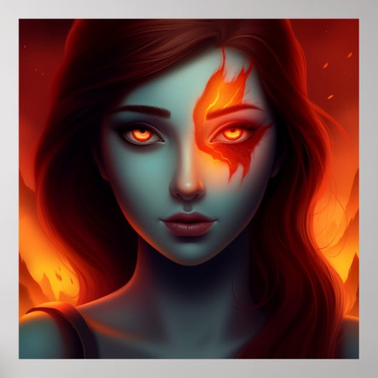 Poster Girl with Fire (Vorne)