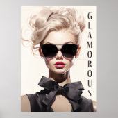Poster Glamour Mode Model Black Bow (Vorne)