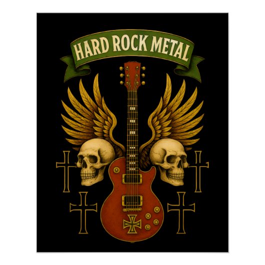 Poster glänzend Hard Rock Metal (Vorderseite)